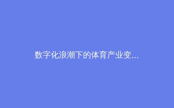 数字化浪潮下的体育产业变革：从赛事转播到粉丝经济的深度重构 - 4